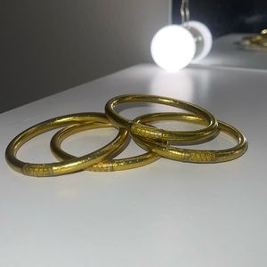 4 Gold size small all weather BuDhaGirl Bangles